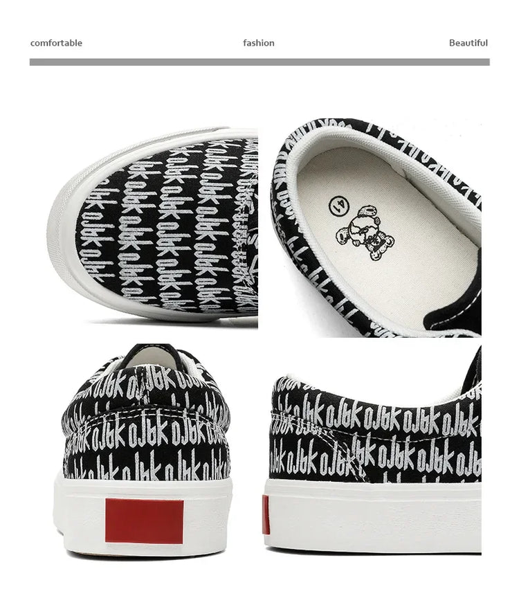 Designer Canvas Casual shoes for men  Flats Vulcanized Shoes Original printed sneakers male Skateboard street shoes men Tennis