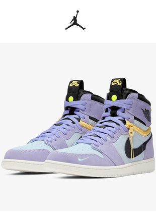 Scarpe da ginnastica Nike originali Air Jordan 1 con cerniera alta da uomo CW6576-500 platinumshop