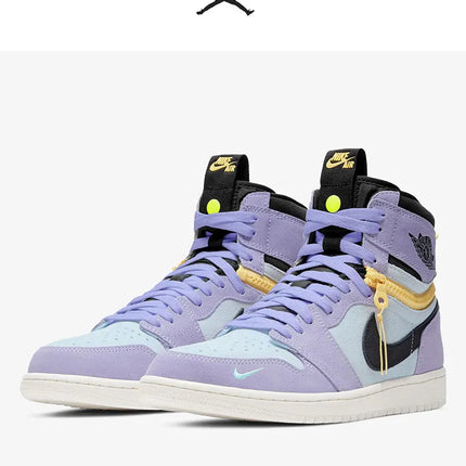 Scarpe da ginnastica Nike originali Air Jordan 1 con cerniera alta da uomo CW6576-500 platinumshop