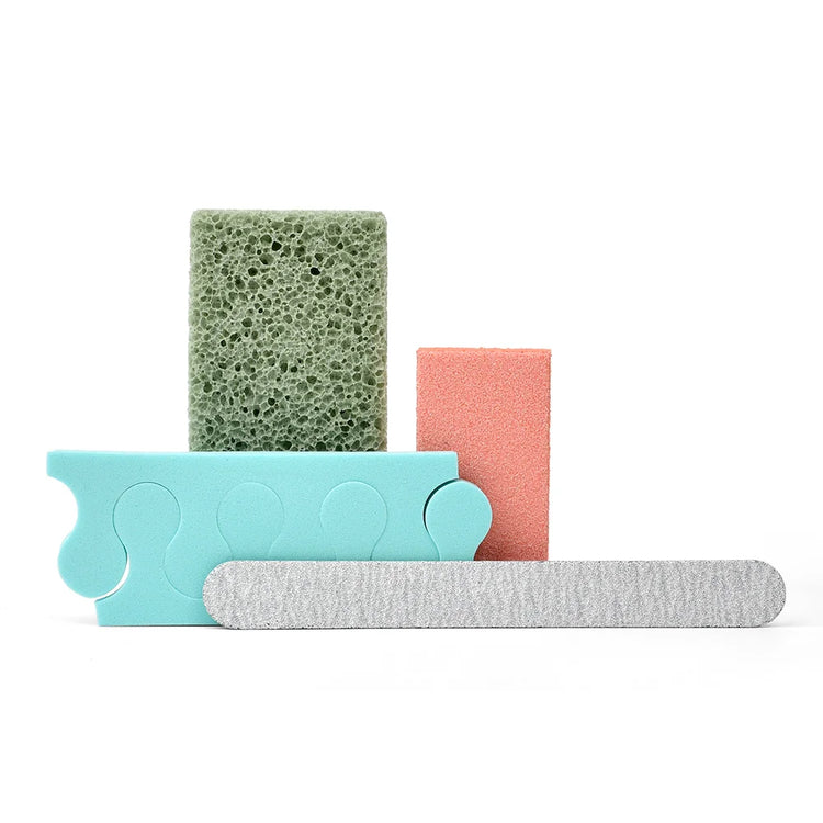 400 Sets/Case Disposable New Sharper Pumice Pedicure Kits Manicue Tools Sand File Buffer Sponge Block 4 In 1 Nail Sets
