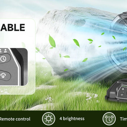 Ventilatore nebulizzatore portatile Ventilatore girevole automatico ricaricabile con batteria USB da 25000 mAh come Power Bank 4 Mist Cooler Secchio da 7 litri per esterni