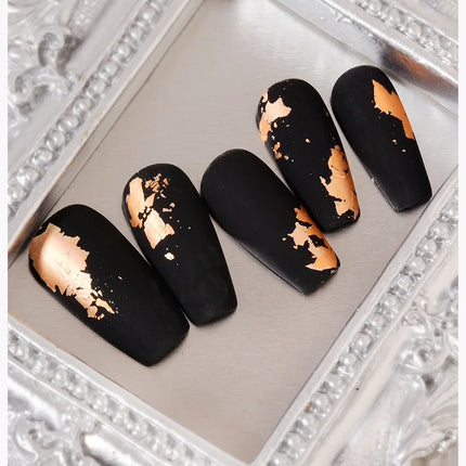 Rose Gold Silver Irregular Foil Paper Fragments Nail Art Sequin Sticker Glitter DIY Manicure UV Gel Polish Nail Decoration Tools