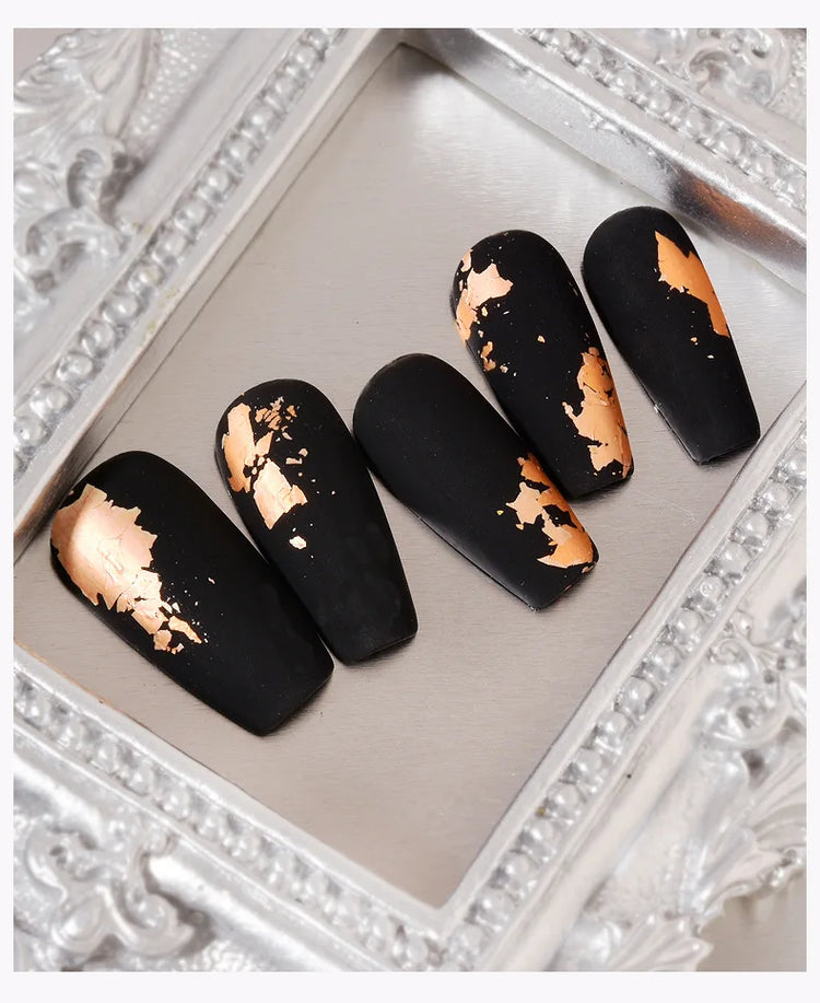 Rose Gold Silver Irregular Foil Paper Fragments Nail Art Sequin Sticker Glitter DIY Manicure UV Gel Polish Nail Decoration Tools