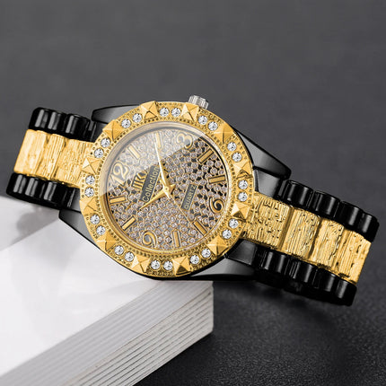 Orologi da donna con diamanti di lusso Orologio da polso al quarzo da donna con quadrante arabo alla moda Reloj Mujer Orologio da ragazza regalo (senza scatola) platinumshop