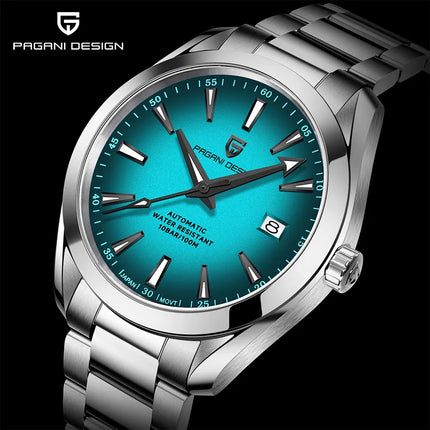 PAGANI DESIGN A150 40MM Orologio meccanico automatico da uomo con vetro zaffiro, sportivo, subacqueo, in acciaio inossidabile, impermeabile, per uomo