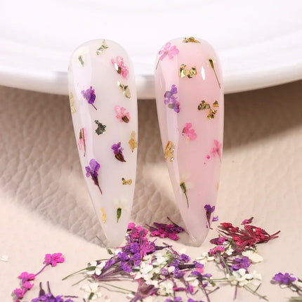 3D Mix Colors Flower Nail Art Sticker Resin - Summer Natural Minced Flowers Decal for Nails Art Accessories&Applique DIY Craft