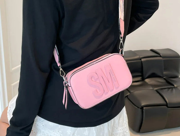 Cross-Border Style Camera Bag Fashionable Retro Women's Shoulder Slant Bag Small Square Bag Street Trend PU Material PlatiNum