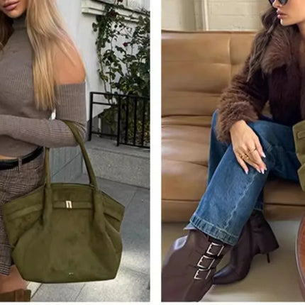 Borsa a Mano di Lusso JW PEI per Donne, Borsa a Tracolla in Pelle, Design Elegante, Grande Capacità, Borsa Hobo con Manico Superiore, Shopper per Lavoro