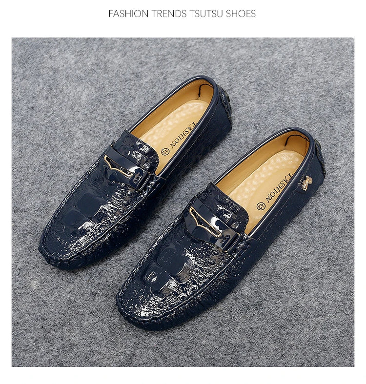 Scarpe Italiane Formali da Uomo, Mocassini in Pelle Fatti a Mano, Scarpe Casual Eleganti Slip-on, Comode Calzature di Lusso per Uomo