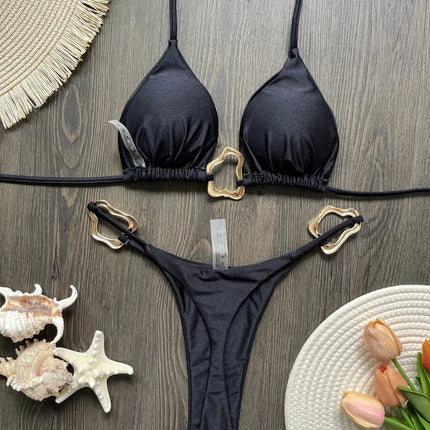 Micro Bikini Sexy da Donna, Costumi da Bagno Femminili, Set Bikini Push-Up, Abbigliamento da Spiaggia, Biquini Brasiliano PlatiNum