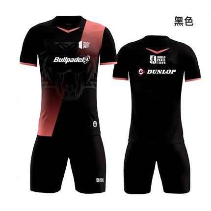 Men's T-shirt And Shorts Set Summer Men's Tennis Short Sleeve T-shirt Stylish And Comfortable Badminton Training Shorts PlatiNum