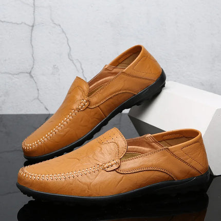 Scarpe Casual in Pelle da Uomo, Sneakers Estive di Lusso in Vera Pelle, Mocassini Italiani Traspiranti Slip-on