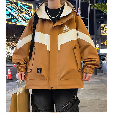 New Arrival Men's Hooded Jackets 2026 Spring Autumn Outdoor Loose Casual Coats Youth Streetwear Plus Size M-4XL Tops Clothing