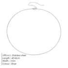 eManco Fine Chain Necklace Stainless Steel Gold Color Pendants Short Long Statement Women  Colar Gift Stainless Steel Jewelry PlatiNum