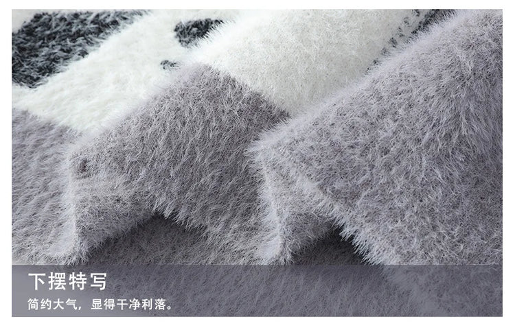 2024 winter new style men's sweater knitted long sleeve Warm Men Fashion Sweaters Thicken Warm wool pullovers Sweater male