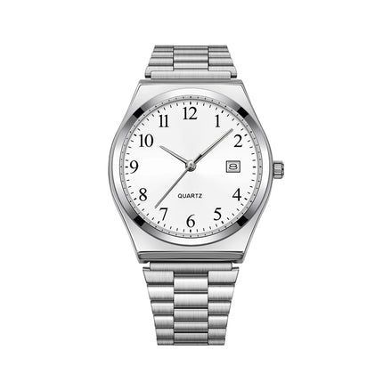 LUCKY FOX - Orologio da polso elegante e minimalista in acciaio inossidabile con quadrante nero - Cronometraggio preciso per tutti i giorni platinumshop