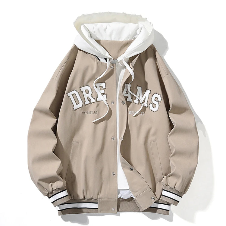 High Quality Baseball Uniform Jacket New Men's Autumn New Trendy Brand All-match Student Hooded Jacket Plus Size Coats Male 8XL