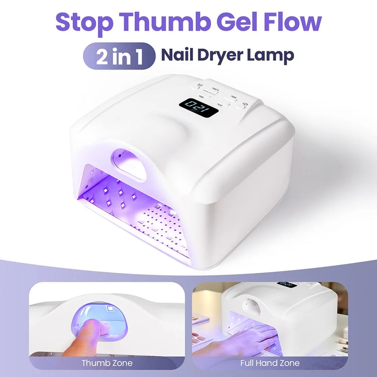 Professional UV LED Nail Lamp Single Thumb Auto Sensor Gel Nail Curing Lamp Fast Drying Nail Dryer for Manicure Pedicure Salon