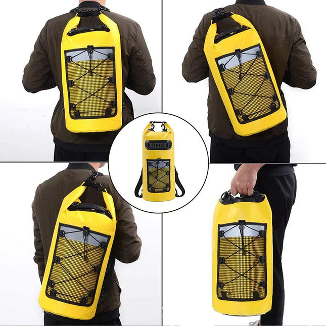 PVC Swimming Backpack Dry Bag for Women Men 10L 20L Waterproof Shoulder Kayak Trekking Drifting Rafting Surfing Boat Bag