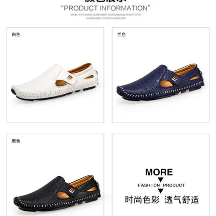 Nuovo 2023 estate scarpe in pelle traspirante uomo mocassini Casual Design di marca appartamenti da uomo fatti a mano mocassini in morbida pelle scarpe da barca
