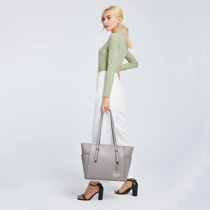 Miss Lulu Handbag DONNA, borsa shopper grande, borsa a tracolla con tracolla regolabile, versione migliorata