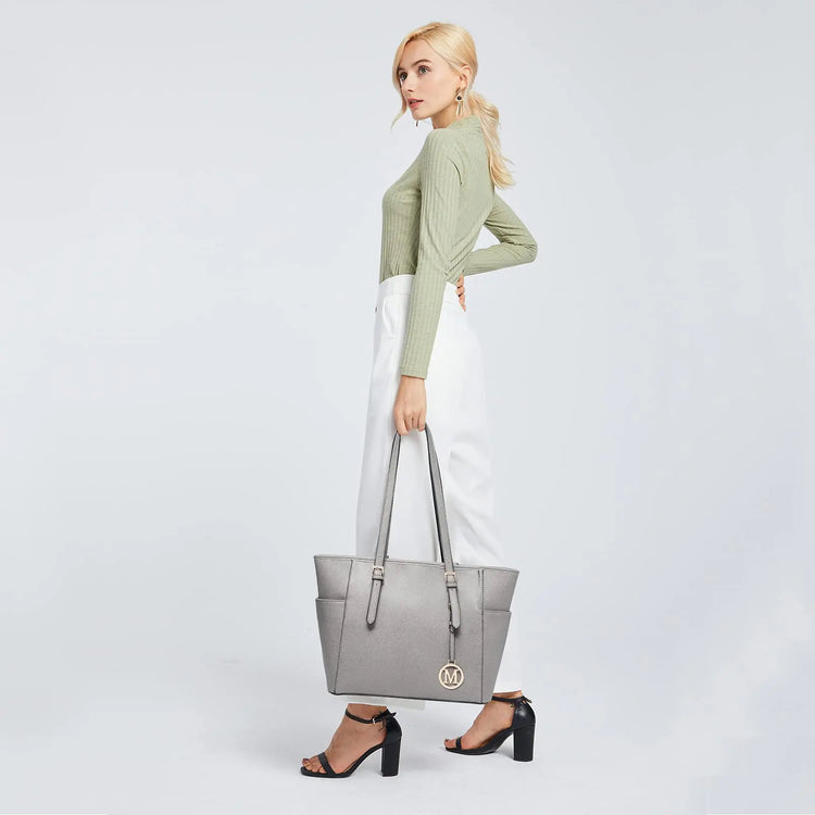 Miss Lulu Handbag DONNA, borsa shopper grande, borsa a tracolla con tracolla regolabile, versione migliorata