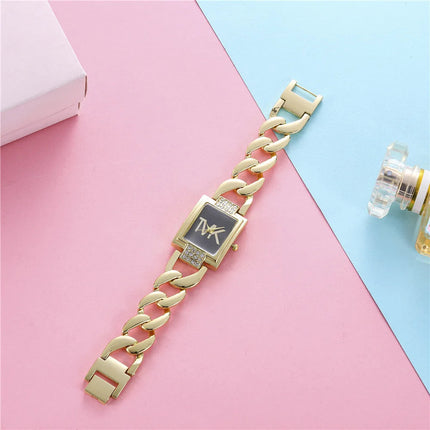 UTHAI Orologio da donna con diamanti quadrati intarsiati quadrati leggeri Orologi al quarzo moda di lusso Orologio da polso da donna con cinturino in metallo Orologio da ragazza platinumshop