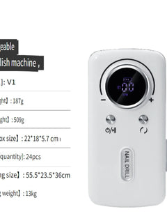 Wireless Portable Rechargeable Electric Nail Polishing Machine New Cordless Nail Surface Polisher Gel Nail Remover Professional Home Salon Manicure Pedicure Care Tool For DIY Nail Art Design