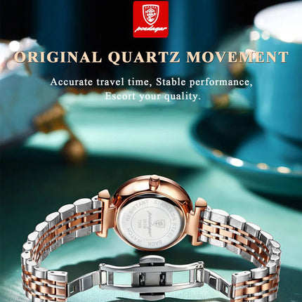 POEDAGAR Orologio da polso originale alla moda per donna Orologio da donna al quarzo con data in acciaio inossidabile impermeabile Orologi da donna casual di lusso platinumshop