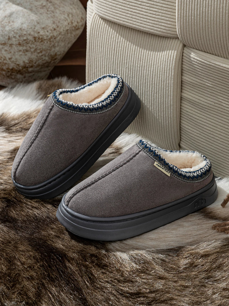 Fashion Winter Soft Sole Women's Slipper Boots Fuzzy Outdoor Casual Simple Anti-slip Indoor Warm Comfort Men Plush Home Shoes