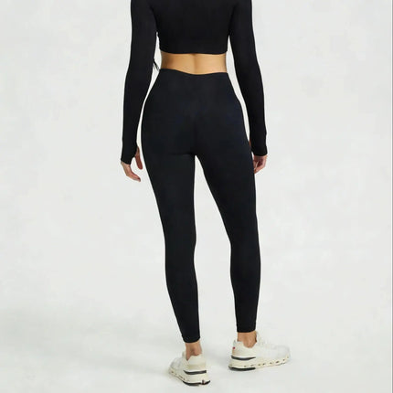 Seamless Yoga Pant Sports Fitness High Waist Hip-lifting Trousers Nude Feel Pants Workout Gym Leggings for Women PlatiNum