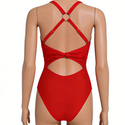 Costume da bagno intero sexy senza maniche, bikini intero sexy per donna, costumi da bagno per vacanze al mare da donna platinumshop