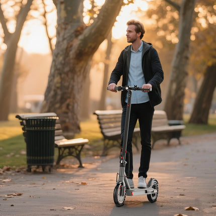 Monopattino Elettrico Pieghevole per Adulti con Sedile e Borsa Portaoggetti, 350W 36V 5.2Ah, 30 km/h, 25 km di Autonomia, Controllo APP, E-Scooter per Pendolari - Disponibile in Magazzino UE