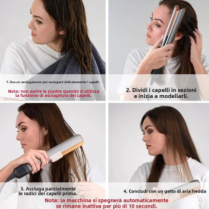 SenCiciMen 2 IN 1 Hair-care Airstrait Hair Straightener Hair Dryer Negative Ion Hair Styler Long-Lasting Styling Tool Hairdryer