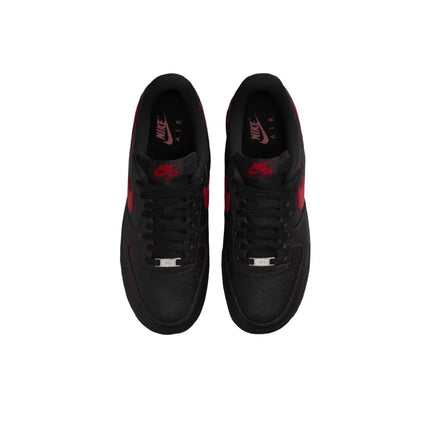 Nike Air Force 1 Breathable Low top Skateboard Shoes Men's Black Red HQ2037-005