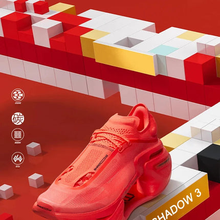 Li-Ning Unisex SHADOW 3 Running Shoes BOOM JIANG Cushion Comfort Sports Shoes LiNing Wearable Anti-Slippery Sneakers ARRV001 PlatiNum