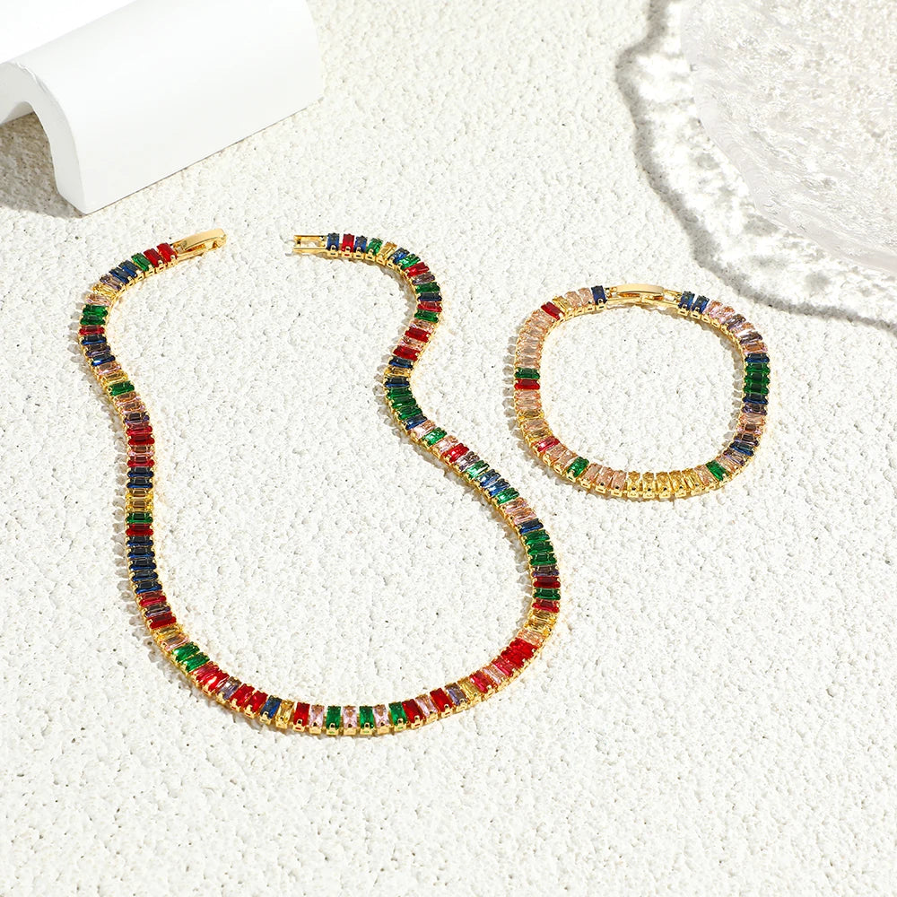 Collana girocollo di lusso con zirconi multipli per donna ragazza splendidi gioielli da sposa per feste in cristallo scintillante CZ