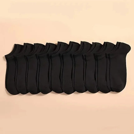 Calzini da barca unisex casual in tinta unita Calzini sottili e traspiranti comodi antiodore che assorbono il sudore per uomo donna nero, bianco, grigio