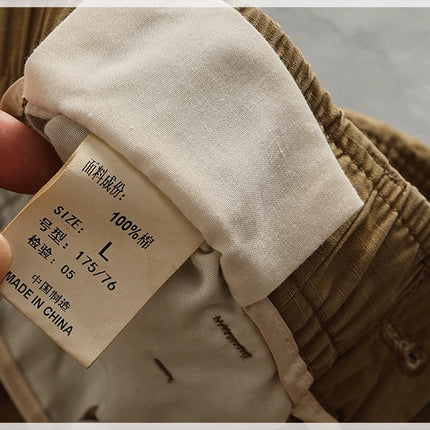Men's corset casual pants loose 3D vertical cut retro military style outdoor scratch resistant multi-pocket cargo pants