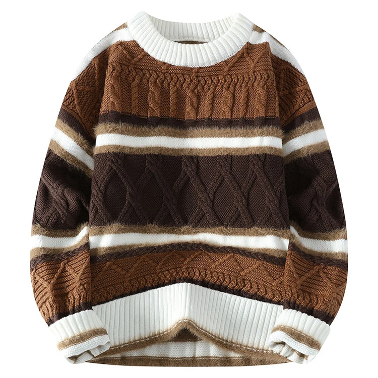 2024 winter new arrival korean style thicken mens warm sweater men fashion sweaters Men's wool pullovers male full size M-3XL