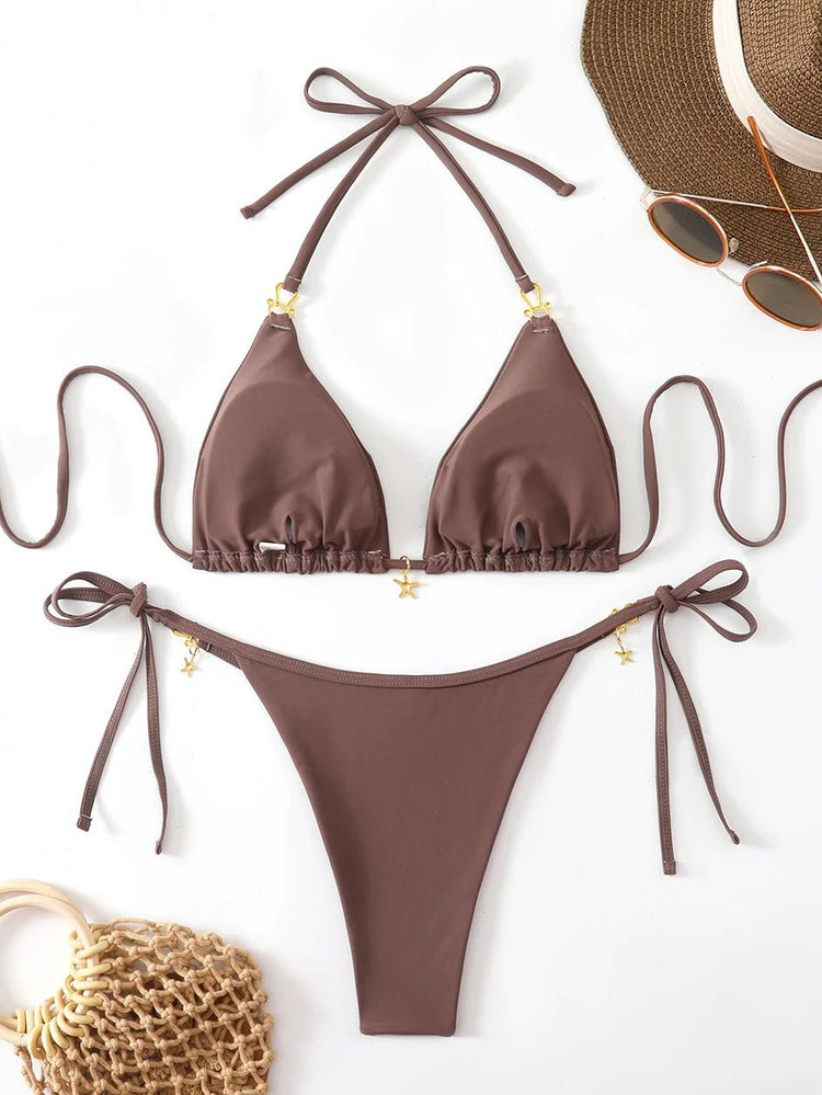 Micro Bikini Triangolare Sexy 2026, Costume da Bagno da Donna, Abbigliamento da Spiaggia, Set Bikini a Due Pezzi con Perizoma Estivo platinumshop
