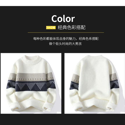 Fall Mens Christmas Cashmere Sweater O Neck Men Tops Quality Male Pullover Sweaters Thick Warm Pull Homme 2023