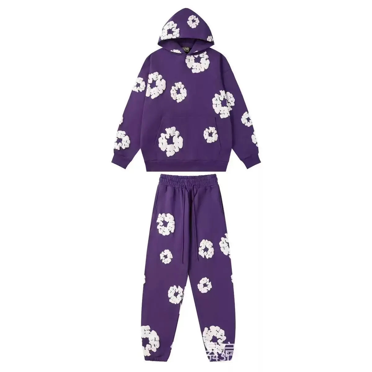 DENIM TEARS marca vendita calda nuova felpa con cappuccio stampata in schiuma di cotone alla moda, tuta sportiva da uomo alla moda europea e americana