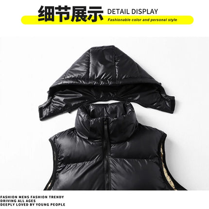 brand Men Vest down waistcoat winter sleeveless jacket men's lightweight waistcoat thick Sleeveless warm Waistcoat Man