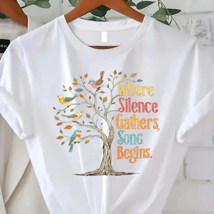 T-shirt confortable pour femme avec imprimé floral Harvest the Moments | T-shirt pour femme inspiré de l'automne