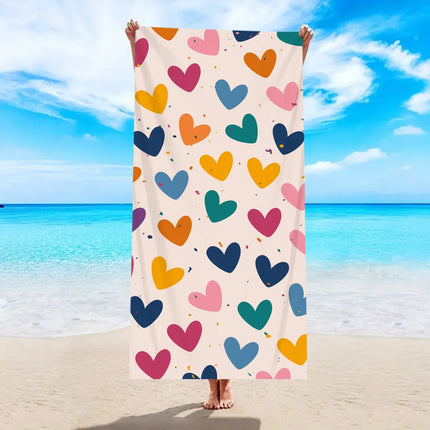 Asciugamano da spiaggia grande bohémien da 1 pezzo, telo da bagno stampato con fiori a righe, nuoto all'aperto, vacanze, telo da mare da campeggio