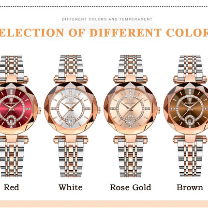 POEDAGAR Orologio da polso originale alla moda per donna Orologio da donna al quarzo con data in acciaio inossidabile impermeabile Orologi da donna casual di lusso platinumshop