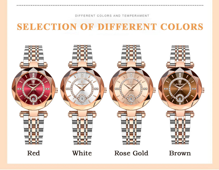 POEDAGAR Orologio da polso originale alla moda per donna Orologio da donna al quarzo con data in acciaio inossidabile impermeabile Orologi da donna casual di lusso platinumshop