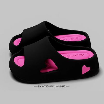 2025 Pantofole da donna alla moda Sandali Scivoli da spiaggia Scarpe da doccia spesse antiscivolo in tinta unita per la casa estiva all'esterno