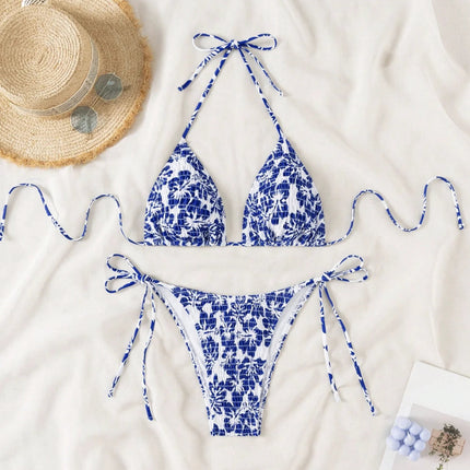 Set Bikini a Triangolo per Donna, Sexy Costume da Bagno Brasiliano a Due Pezzi con Lacci, Grazioso Costume da Bagno platinumshop